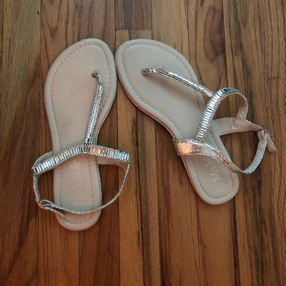 White beaded sandals